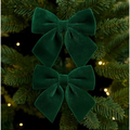 Laço de Natal de Veludo para Árvore, Guirlanda e Presentes: 3 Tamanhos e 3 Cores (Vermelho, Verde e Branco)