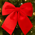 Laço de Natal de Veludo para Árvore, Guirlanda e Presentes: 3 Tamanhos e 3 Cores (Vermelho, Verde e Branco)