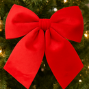 Laço de Natal de Veludo para Árvore, Guirlanda e Presentes: 3 Tamanhos e 3 Cores (Vermelho, Verde e Branco)