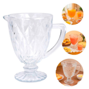 Jogo de Jarra Diamante 1,2L + 4 Taças Cristal Ecológico 330ml Transparente - Bela Flor