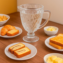 Jogo de Jarra Diamante 1,2L + 4 Taças Cristal Ecológico 330ml Transparente - Bela Flor