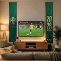 Kit 2 faixas Painel Vertical Copa 2026 Angel & Home em decoração exclusiva do Brasil, com design premium para comemoração.