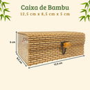Kit 3 Caixas Organizadoras Porta-objetos Joias De Bambu Natural