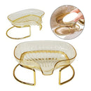 Saboneteira com drenagem da Angel & Home para banheiro e lavabo, suporte plástico branco com espaço para sabonete líquido