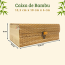 Kit 3 Caixas Organizadoras Porta-objetos Joias De Bambu Natural