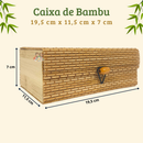 Kit 3 Caixas Organizadoras Porta-objetos Joias De Bambu Natural
